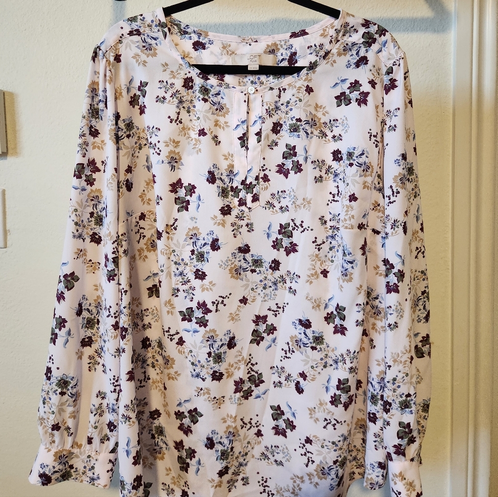 LOFT Multicolor Floral Blouse